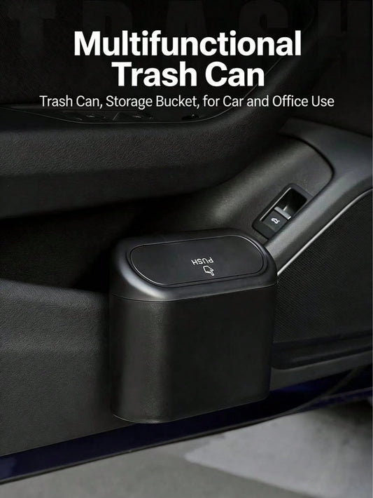 Car Trash Can, Mini Storage Bag, Multi-Functional Seat Side Hanging Organizer With Lid, Upgraded Thickened Mini Desktop Trash Can, Multi-Functional Storage Box, Leak-Proof Lid, Suitable For Car, Offic