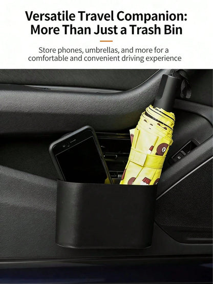 Car Trash Can, Mini Storage Bag, Multi-Functional Seat Side Hanging Organizer With Lid, Upgraded Thickened Mini Desktop Trash Can, Multi-Functional Storage Box, Leak-Proof Lid, Suitable For Car, Offic