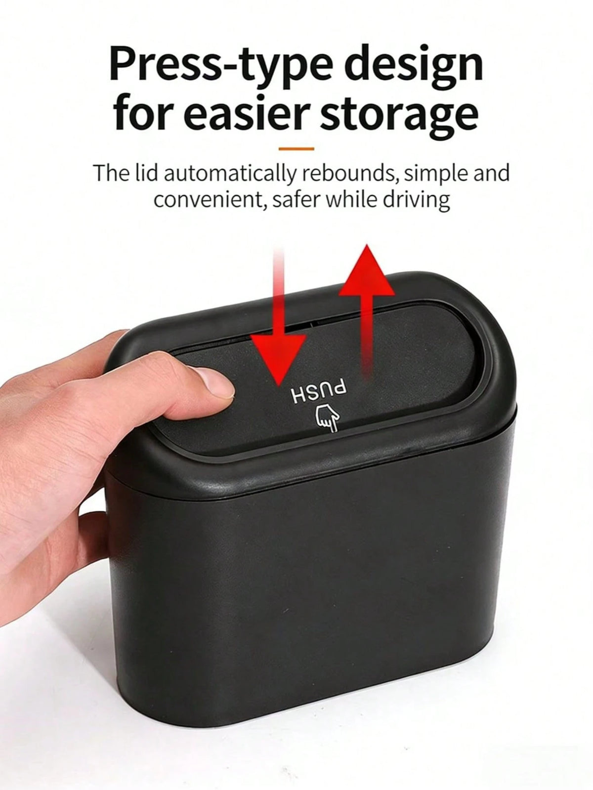Car Trash Can, Mini Storage Bag, Multi-Functional Seat Side Hanging Organizer With Lid, Upgraded Thickened Mini Desktop Trash Can, Multi-Functional Storage Box, Leak-Proof Lid, Suitable For Car, Offic