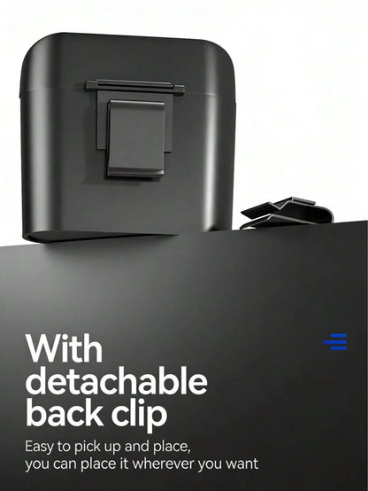 Car Trash Can, Mini Storage Bag, Multi-Functional Seat Side Hanging Organizer With Lid, Upgraded Thickened Mini Desktop Trash Can, Multi-Functional Storage Box, Leak-Proof Lid, Suitable For Car, Offic