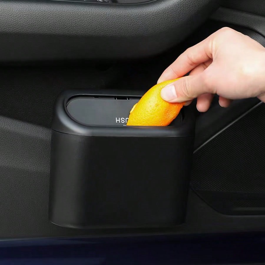 Car Trash Can, Mini Storage Bag, Multi-Functional Seat Side Hanging Organizer With Lid, Upgraded Thickened Mini Desktop Trash Can, Multi-Functional Storage Box, Leak-Proof Lid, Suitable For Car, Offic