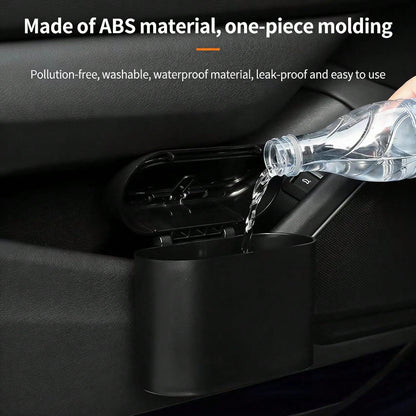 Car Trash Can, Mini Storage Bag, Multi-Functional Seat Side Hanging Organizer With Lid, Upgraded Thickened Mini Desktop Trash Can, Multi-Functional Storage Box, Leak-Proof Lid, Suitable For Car, Offic
