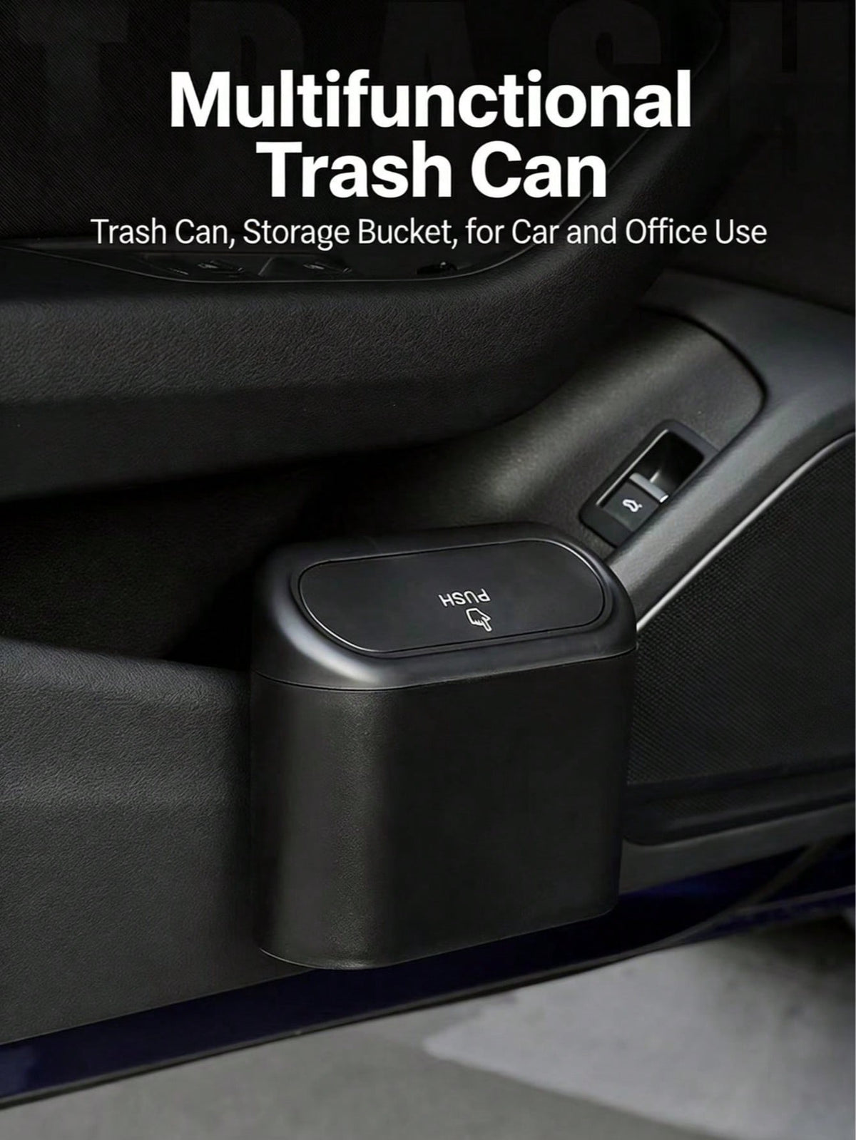 Car Trash Can, Mini Storage Bag, Multi-Functional Seat Side Hanging Organizer With Lid, Upgraded Thickened Mini Desktop Trash Can, Multi-Functional Storage Box, Leak-Proof Lid, Suitable For Car, Offic