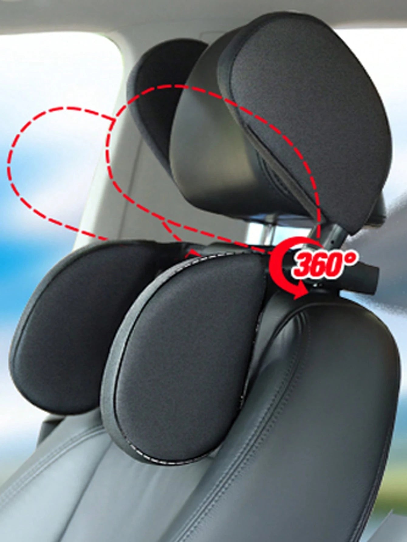 Car Travel Headrest Pillow, Adjustable Sleeping Headrest, Seat Head Support, U-Shaped Memory Foam Side Support Neck Pillow, Suitable For Various Vehicle Models, Ideal Choice For Road Trips, Car Access