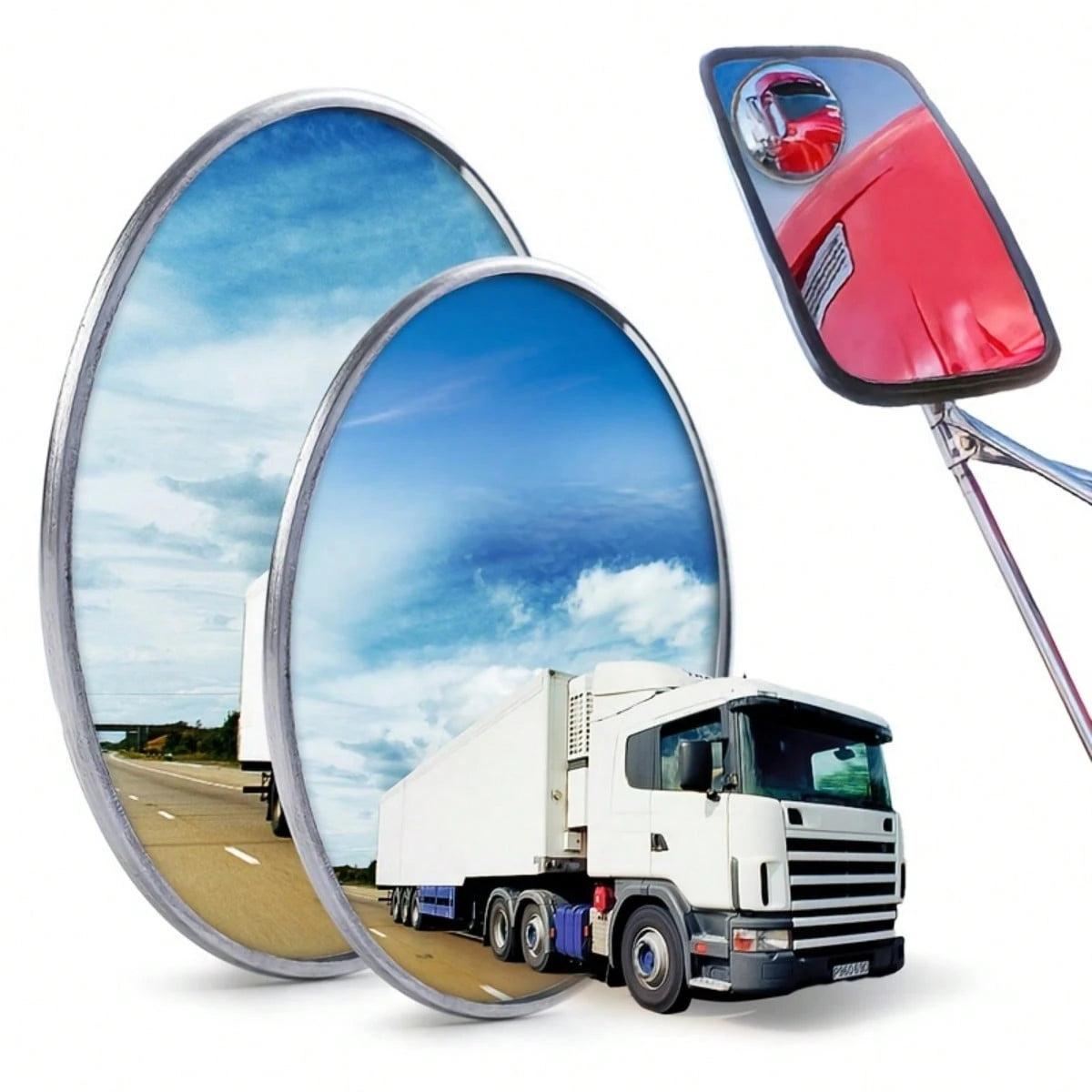 Car Truck Bus Blind Spot Mirror- Waterproof HD Convex Round Rearview Glass With Wide Angle, Universal Fit For Automotive Safety Accessories, Suitable For Cars, Motorcycles, And Trucks