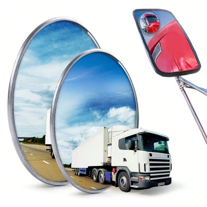 Car Truck Bus Blind Spot Mirror- Waterproof HD Convex Round Rearview Glass With Wide Angle, Universal Fit For Automotive Safety Accessories, Suitable For Cars, Motorcycles, And Trucks