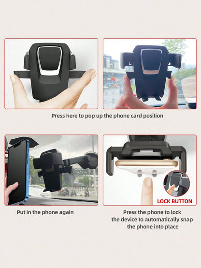 Car Universal Hands-Free Suction Cell Phone Holder For Car Dashboard Air Vent Car Phone Holder Mount