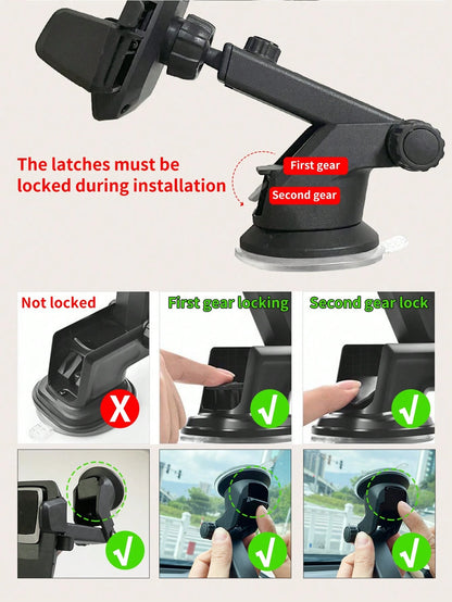 Car Universal Hands-Free Suction Cell Phone Holder For Car Dashboard Air Vent Car Phone Holder Mount