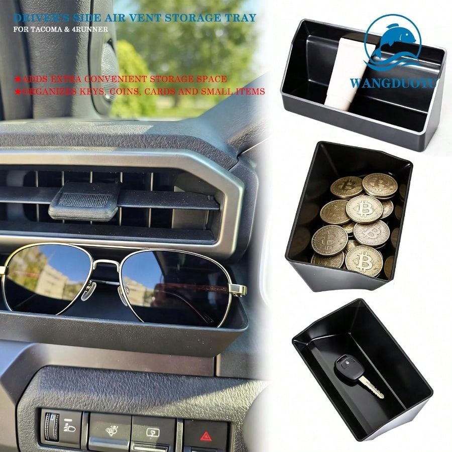 Car Vent Storage Tray 2024 2025 2026 Tacoma And 2025 2026 4Runner Driver Side, Storage Organizer Box Accessories