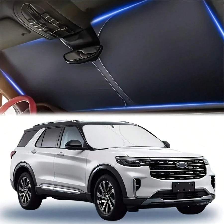Car Windshield Sun Visor, UV Protection, Thickened Design, Sun Protection And Heat Insulation, Folding Sun Visor With Storage Bag, Suitable For Sedans And Off-Road Vehicles, Universal Heat Insulation