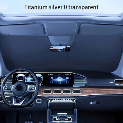 Car Windshield Sun Visor, UV Protection, Thickened Design, Sun Protection And Heat Insulation, Folding Sun Visor With Storage Bag, Suitable For Sedans And Off-Road Vehicles, Universal Heat Insulation