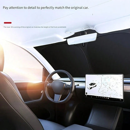 Car Windshield Sun Visor, UV Protection, Thickened Design, Sun Protection And Heat Insulation, Folding Sun Visor With Storage Bag, Suitable For Sedans And Off-Road Vehicles, Universal Heat Insulation