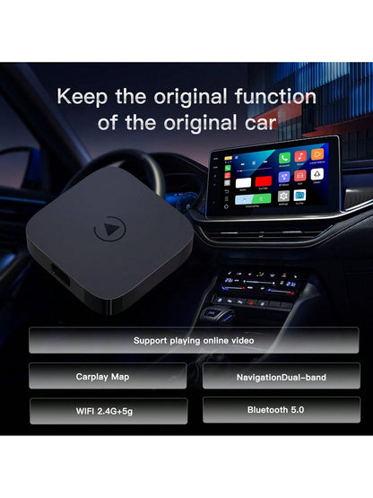 CARABC Wireless CarPlay & Android Auto Adapter With Android 12.0- Gift For Christmas, Magic Box 2.0 Built-In Dual WiFi Support Simultaneous Use Of CarPlay And Netfllx/Y0uTube/Tikt0k