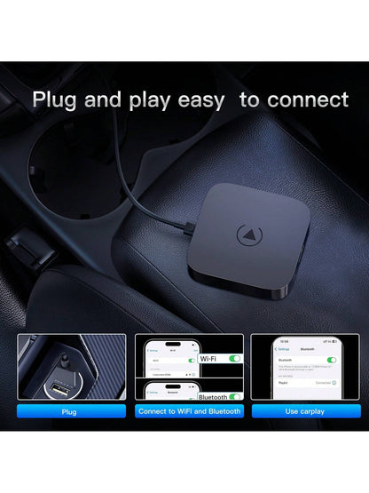 CARABC Wireless CarPlay & Android Auto Adapter With Android 12.0- Gift For Christmas, Magic Box 2.0 Built-In Dual WiFi Support Simultaneous Use Of CarPlay And Netfllx/Y0uTube/Tikt0k