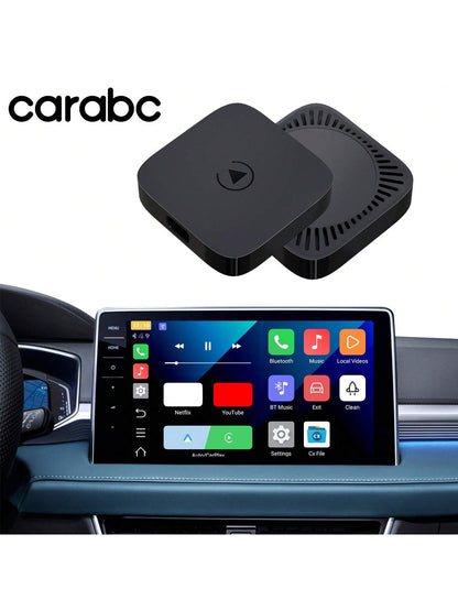CARABC Wireless CarPlay & Android Auto Adapter With Android 12.0- Gift For Christmas, Magic Box 2.0 Built-In Dual WiFi Support Simultaneous Use Of CarPlay And Netfllx/Y0uTube/Tikt0k