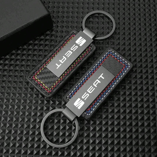 Carbon Fiber Car Key Ring Keychain Pendant Gift, Suitable For Seat FR Leon Ibiza Altea Exe 5f Mk2 Mk3 TARRACO, Interior Accessory