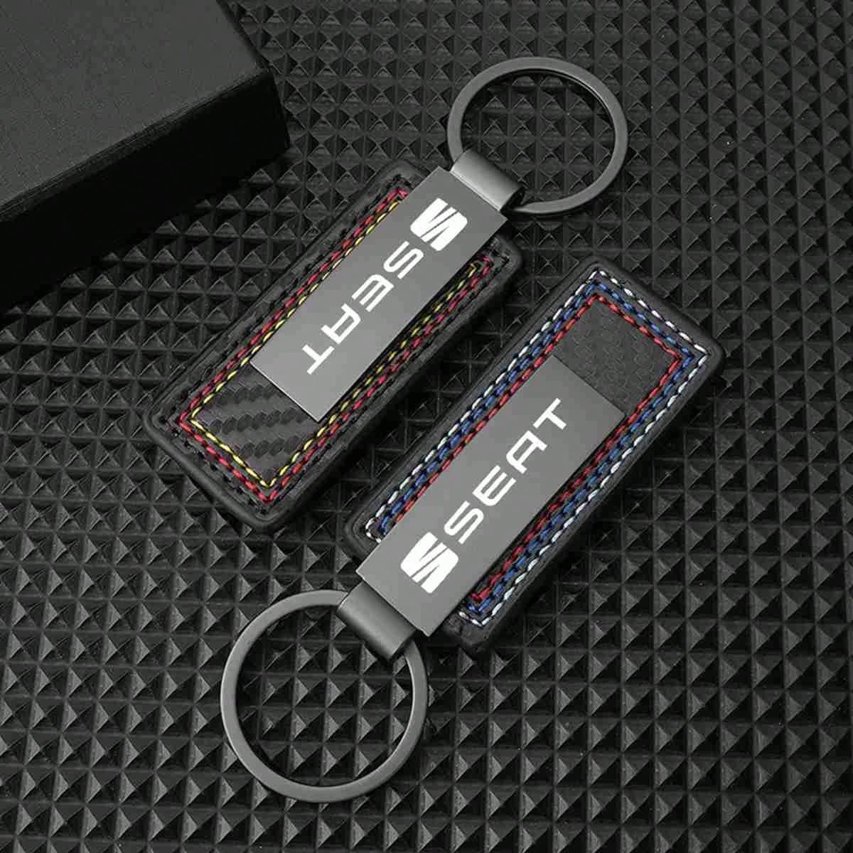 Carbon Fiber Car Key Ring Keychain Pendant Gift, Suitable For Seat FR Leon Ibiza Altea Exe 5f Mk2 Mk3 TARRACO, Interior Accessory