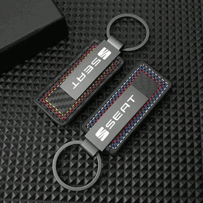Carbon Fiber Car Key Ring Keychain Pendant Gift, Suitable For Seat FR Leon Ibiza Altea Exe 5f Mk2 Mk3 TARRACO, Interior Accessory