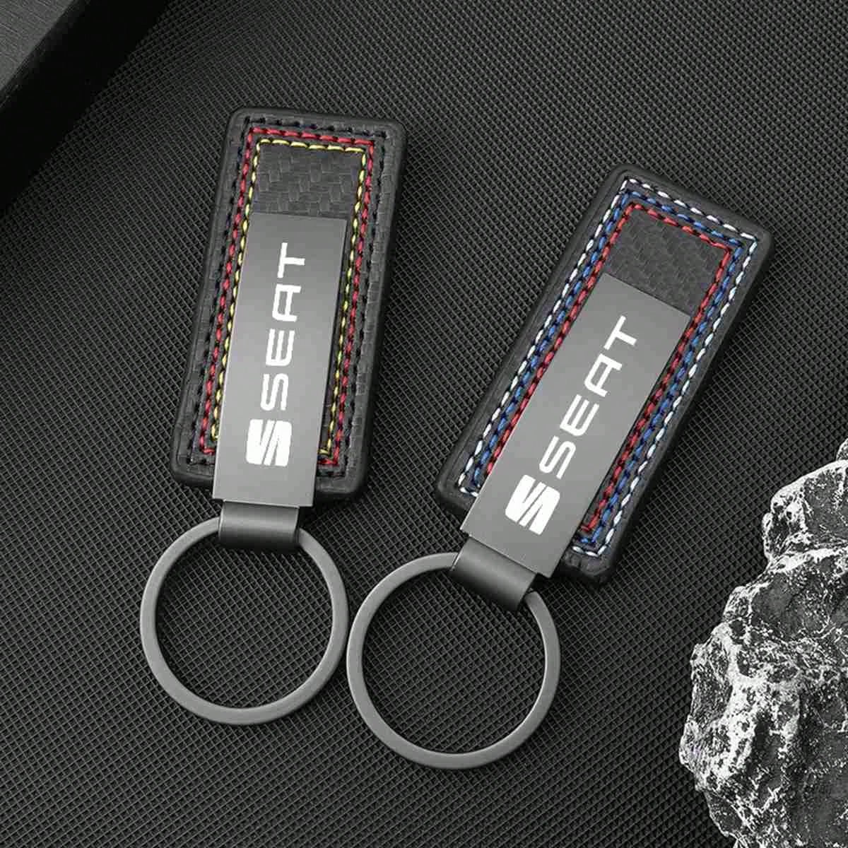 Carbon Fiber Car Key Ring Keychain Pendant Gift, Suitable For Seat FR Leon Ibiza Altea Exe 5f Mk2 Mk3 TARRACO, Interior Accessory