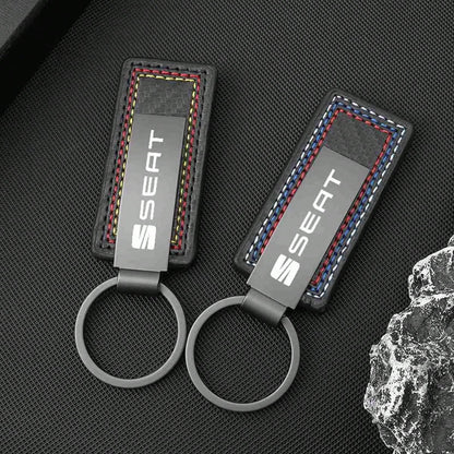 Carbon Fiber Car Key Ring Keychain Pendant Gift, Suitable For Seat FR Leon Ibiza Altea Exe 5f Mk2 Mk3 TARRACO, Interior Accessory