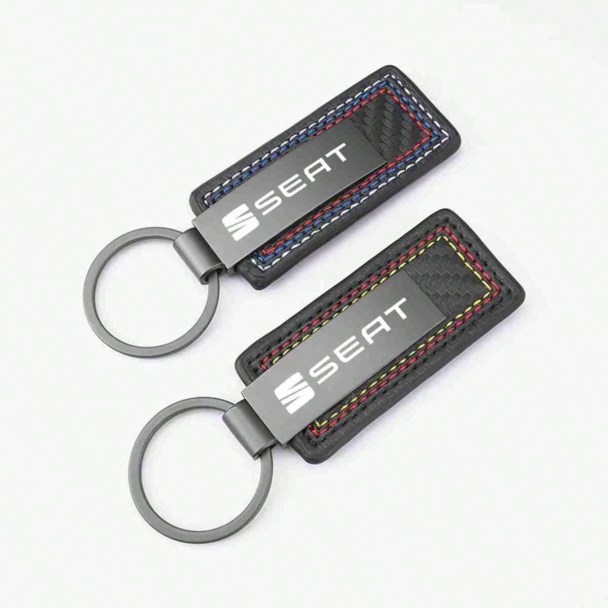 Carbon Fiber Car Key Ring Keychain Pendant Gift, Suitable For Seat FR Leon Ibiza Altea Exe 5f Mk2 Mk3 TARRACO, Interior Accessory