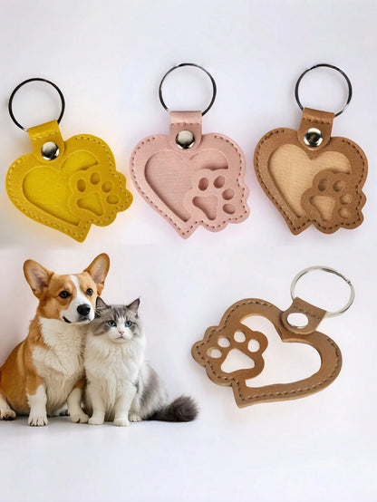 Caring Commemorative Leather Pet Hair Storage Bag- Multifunctional Portable Keychain, Suitable For Cats And Dogs, Pet Commemorative Hair Storage Box