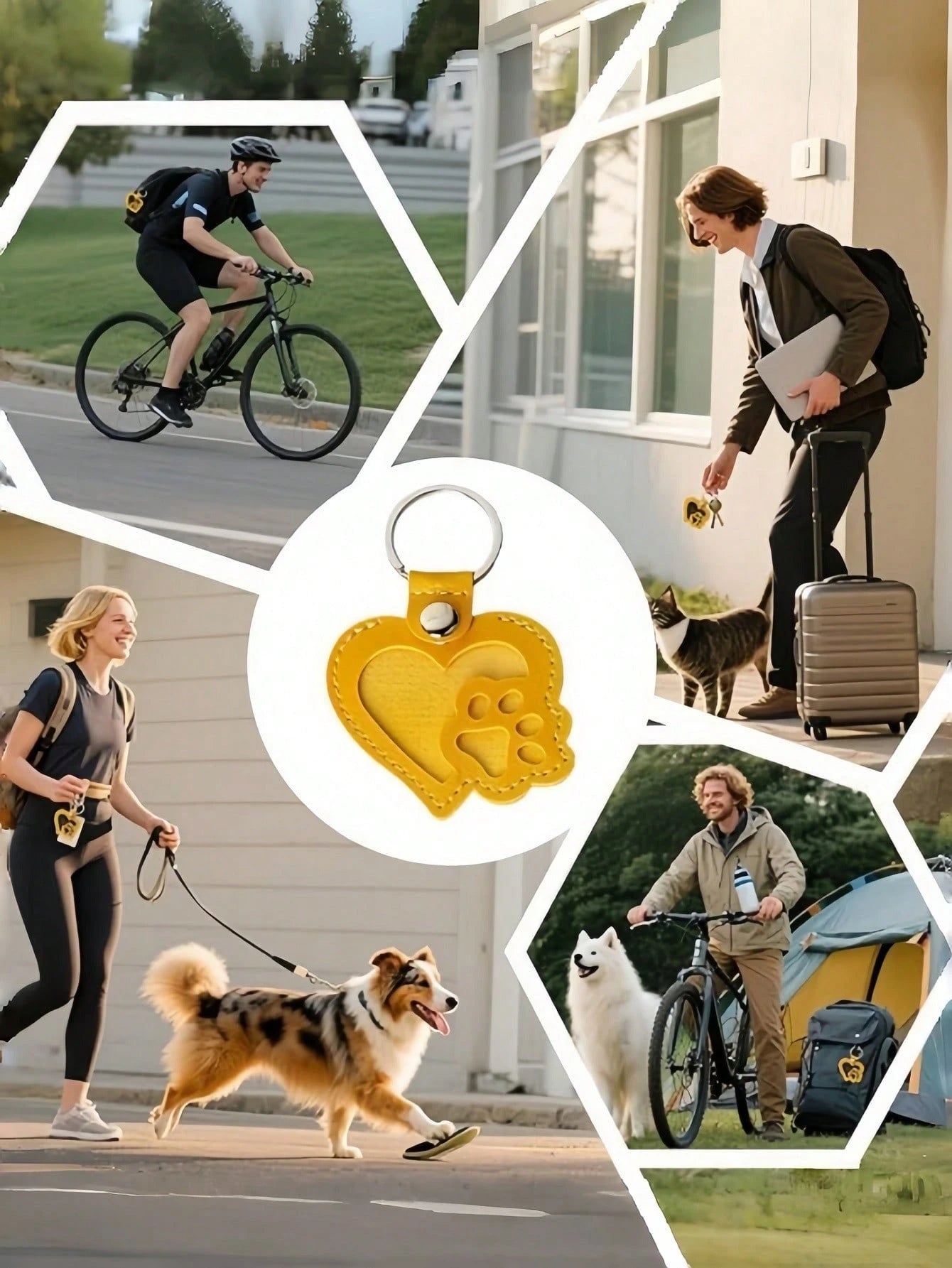 Caring Commemorative Leather Pet Hair Storage Bag- Multifunctional Portable Keychain, Suitable For Cats And Dogs, Pet Commemorative Hair Storage Box