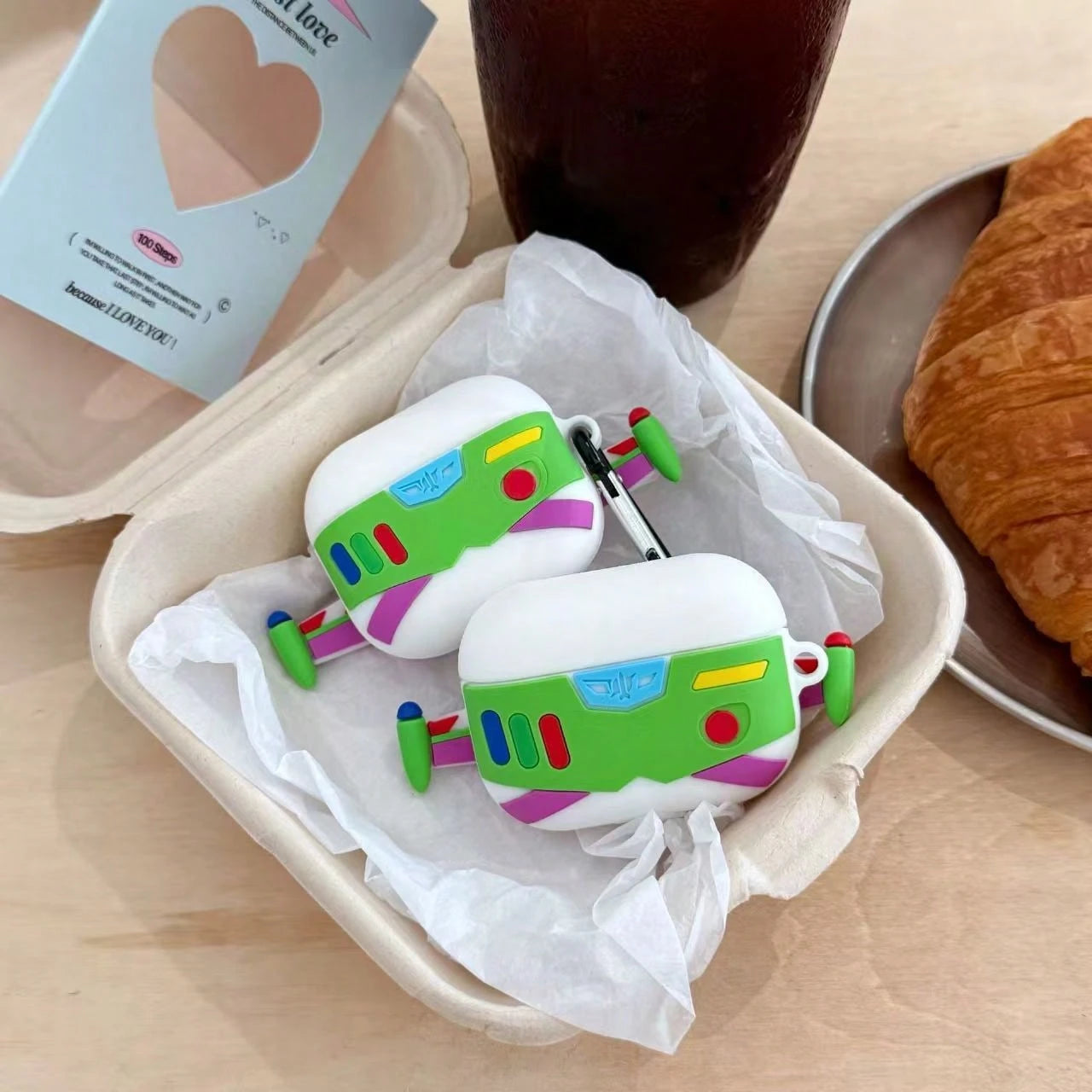 Cartoon Aircraft Portable Earphone Case For Daily Use