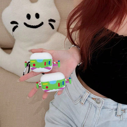 Cartoon Aircraft Portable Earphone Case For Daily Use