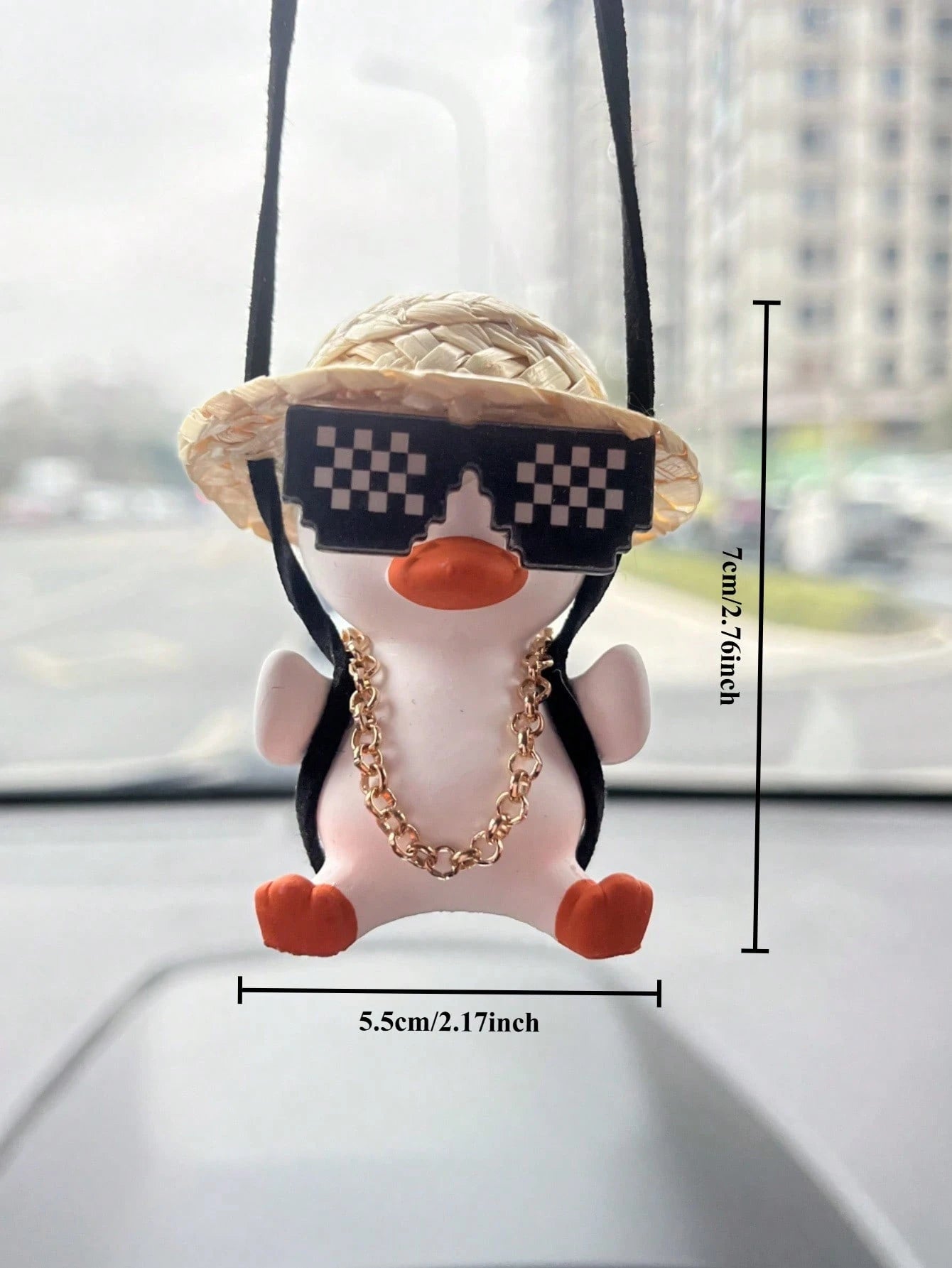 Cartoon Swing Duck Rear View Mirror Pendant