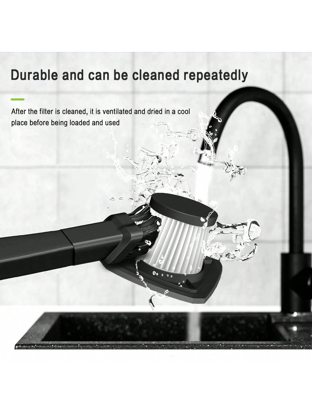 CascadeVac 2000mAh Portable Handheld Vacuum Cleaner, Strong Suction USB Rechargeable Mini Vacuum Cleaner With Multiple Accessories, Suitable For Car, Home, Office And Crevices