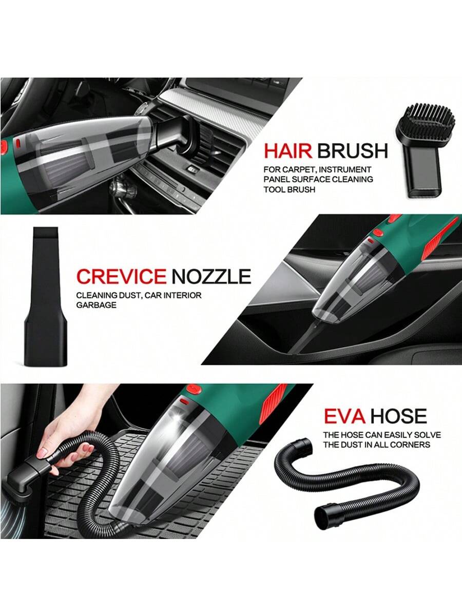 CascadeVac,Household Car Dual-Use High-Power Handheld Wireless Car Vacuum Cleaner USB Charging Mini Home Vacuum Cleaner,0-200w Power