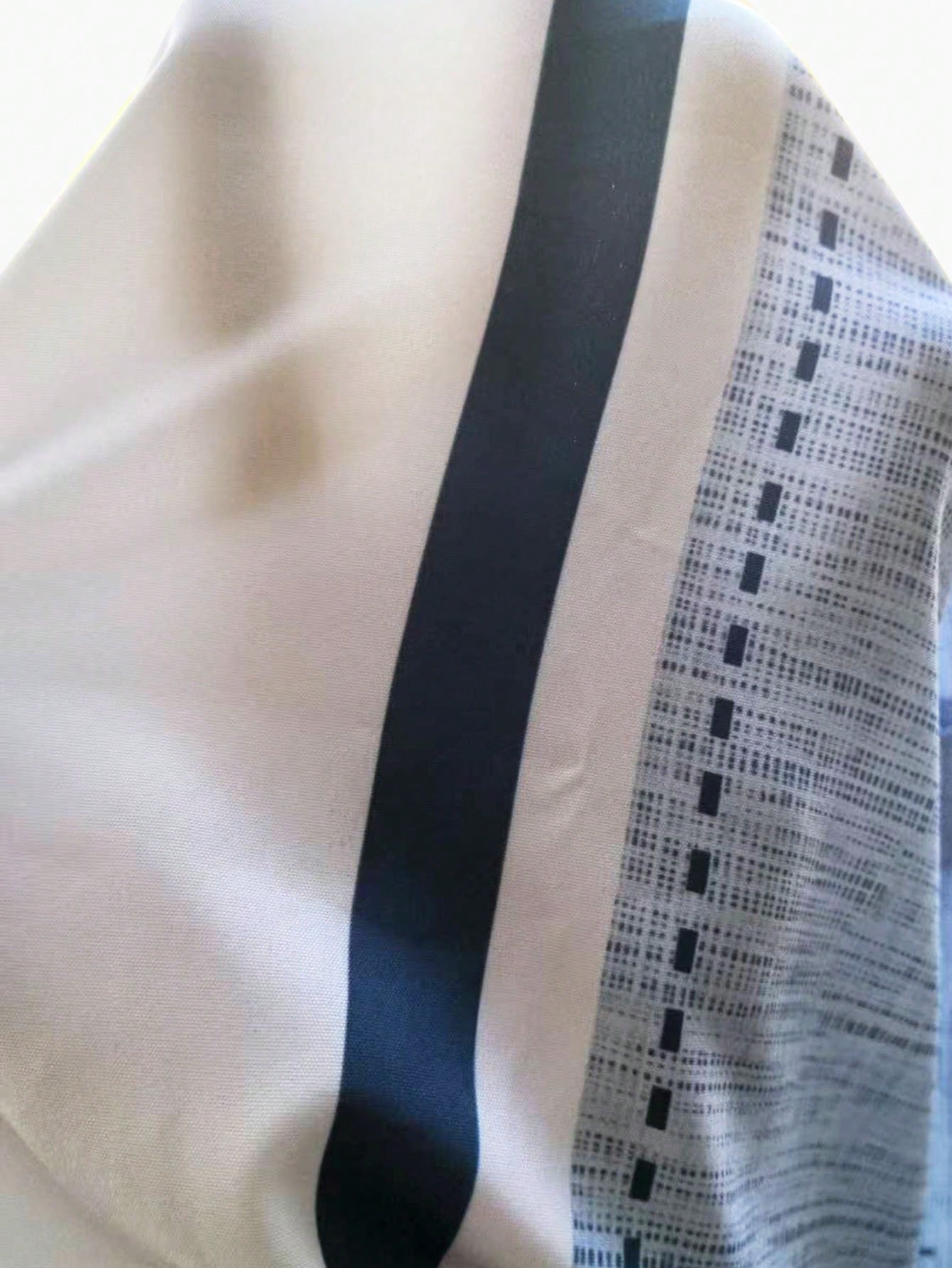 Casual Striped Textured Print Men's Lightweight Loose Short Sleeve Shirt