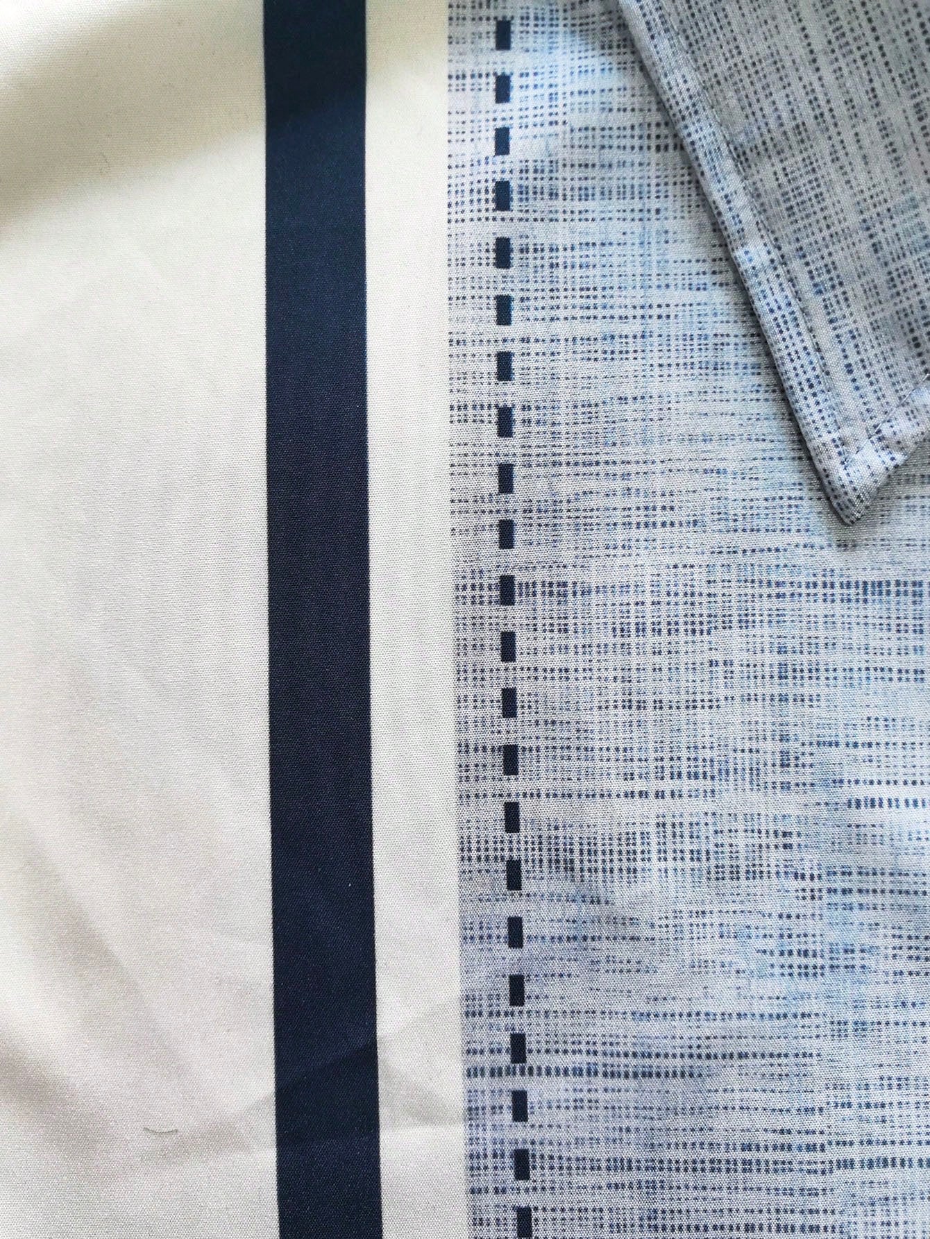 Casual Striped Textured Print Men's Lightweight Loose Short Sleeve Shirt