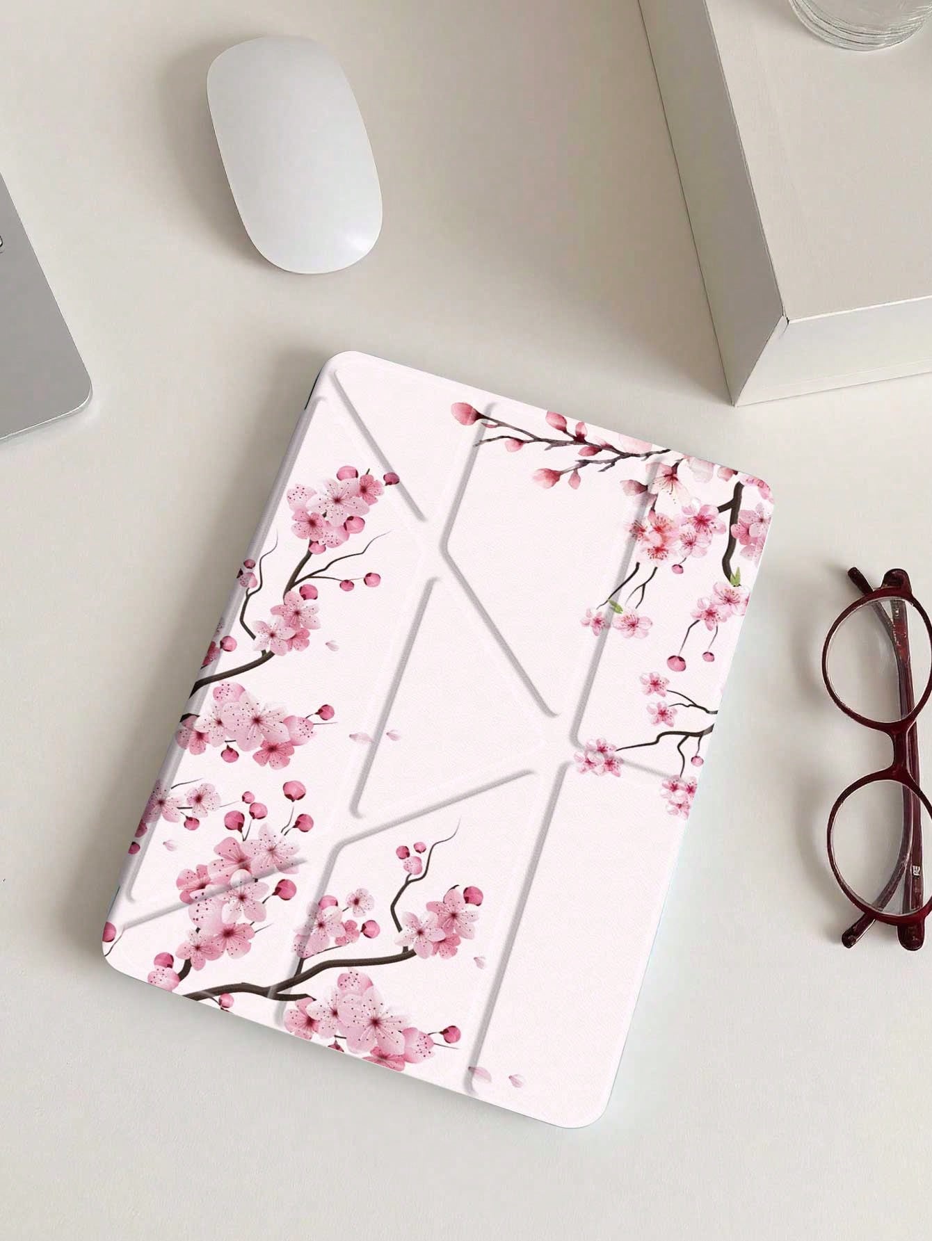 Cherry Blossom Pattern Tablet Protective Case, Compatible With IPad Air 8 (M4) 2026 (11-Inch/13-Inch), Air 11-Inch M3 (2025)/M2 (2024), Air 5th Gen (2022), (A16) 11-Inch 11th Gen (2025), Galaxy Tab An