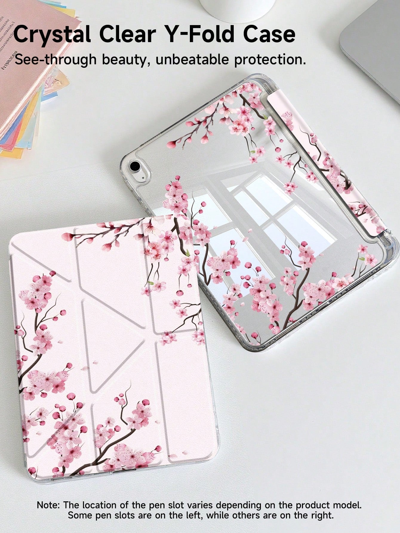 Cherry Blossom Pattern Tablet Protective Case, Compatible With IPad Air 8 (M4) 2026 (11-Inch/13-Inch), Air 11-Inch M3 (2025)/M2 (2024), Air 5th Gen (2022), (A16) 11-Inch 11th Gen (2025), Galaxy Tab An