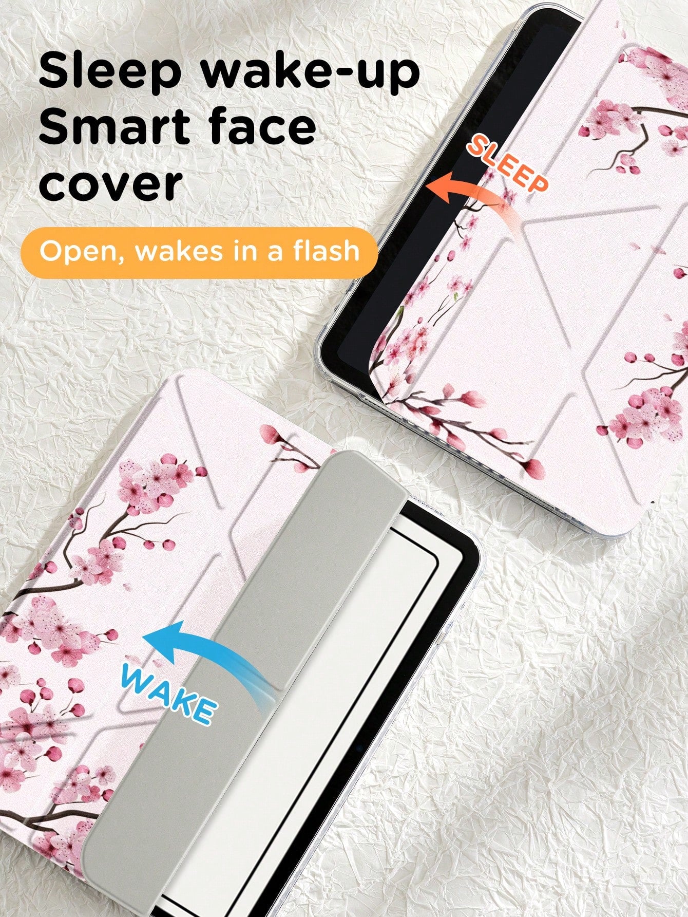 Cherry Blossom Pattern Tablet Protective Case, Compatible With IPad Air 8 (M4) 2026 (11-Inch/13-Inch), Air 11-Inch M3 (2025)/M2 (2024), Air 5th Gen (2022), (A16) 11-Inch 11th Gen (2025), Galaxy Tab An