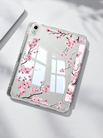 Cherry Blossom Pattern Tablet Protective Case, Compatible With IPad Air 8 (M4) 2026 (11-Inch/13-Inch), Air 11-Inch M3 (2025)/M2 (2024), Air 5th Gen (2022), (A16) 11-Inch 11th Gen (2025), Galaxy Tab An