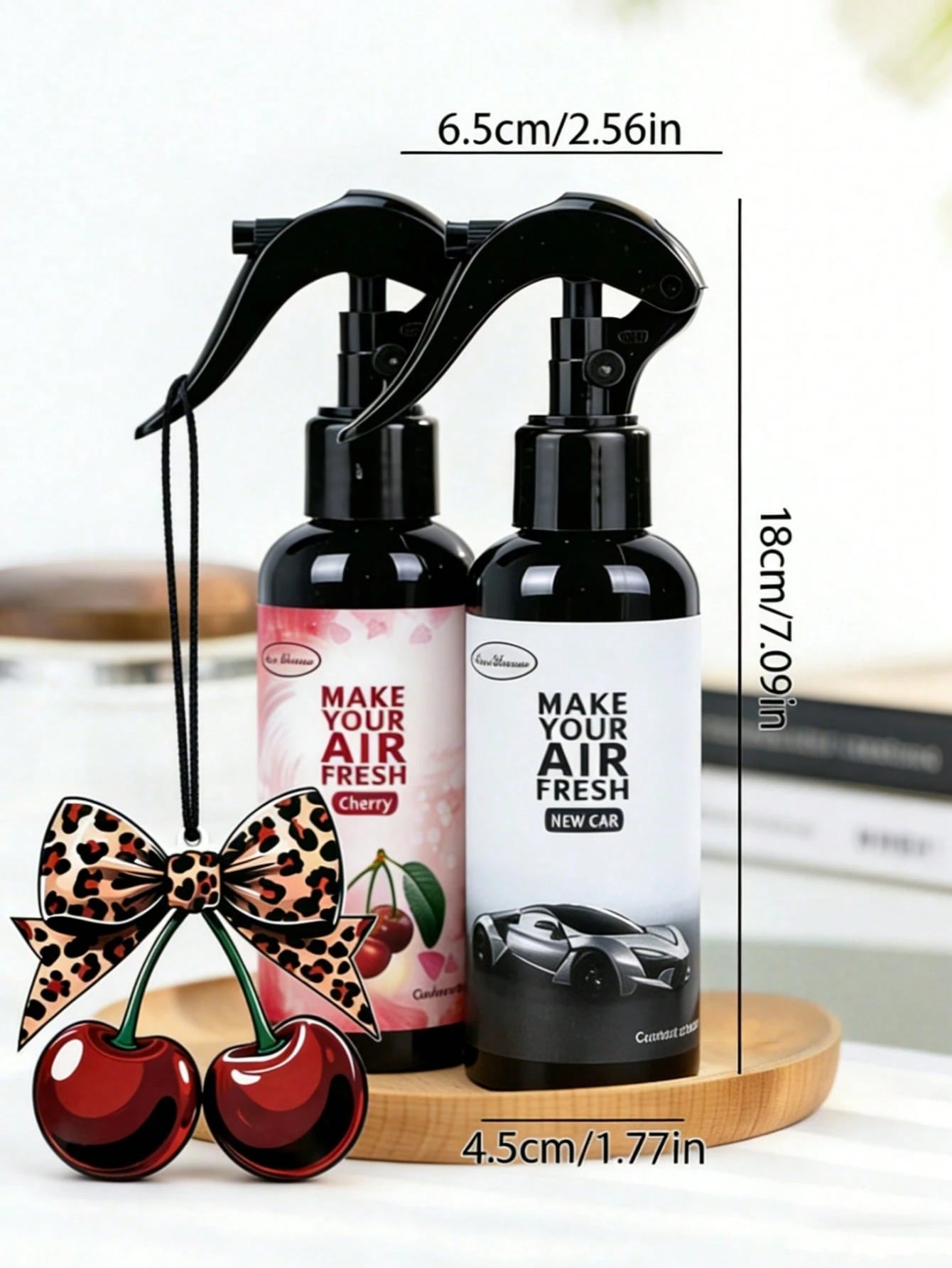 Cherry Scented Car Fragrance Bag, Long-Lasting Odor Removal, Cute Car Ornament, Suitable For Women, Car Interior Decor Sachet, Applicable For Closet, Bedroom, Gym Locker, Home Use, RV Camping Essentia
