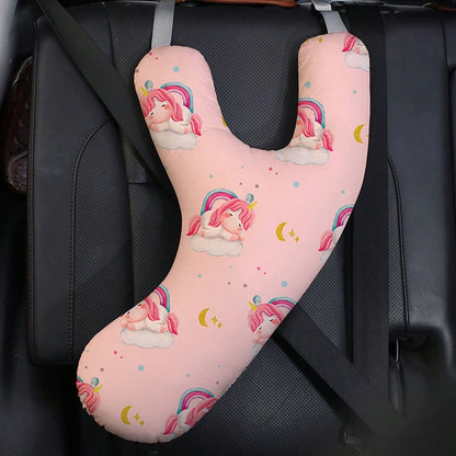 Children's Car Seat- Rear Seat Headrest- Long-Distance Travel Pillow- Rear Seat Headrest- Side Sleeping Neck Support Pillow