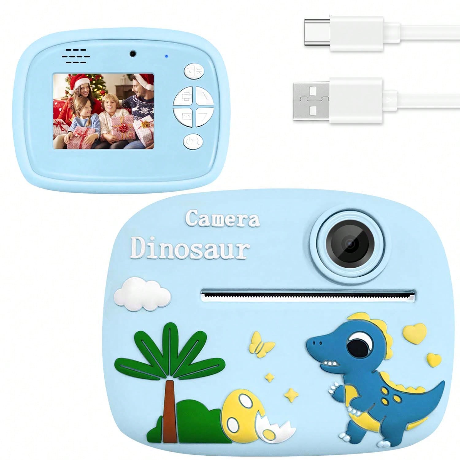 Children's Instant Printing Camera, Children's Digital Camera Puzzle Toy, Multifunctional Camera, 1300mAh Long-Lasting Battery, Durable,Suitable For Birthday Parties, Children's Day, Christmas And Oth