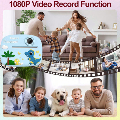 Children's Instant Printing Camera, Children's Digital Camera Puzzle Toy, Multifunctional Camera, 1300mAh Long-Lasting Battery, Durable,Suitable For Birthday Parties, Children's Day, Christmas And Oth