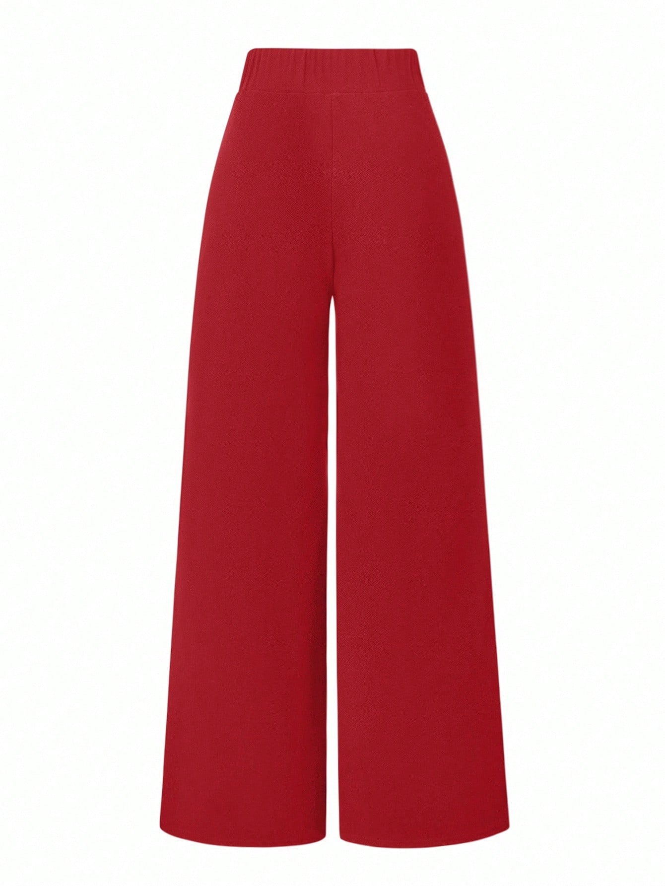 Clasi Women's Elegant Wide Leg Loose Pants With Metal Toothpick Decor Design At Waist Fall Cloth For Women