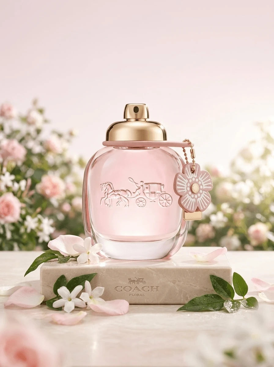 Coach Floral Eau De Parfum Spray For Women EDP Mini 0.15oz/4.5ml,1.7oz/50ml,1oz/30ml,3oz/90ml- Perfume For Long Lasting Suitable For Birthday, Office, Gift, Daily Use
