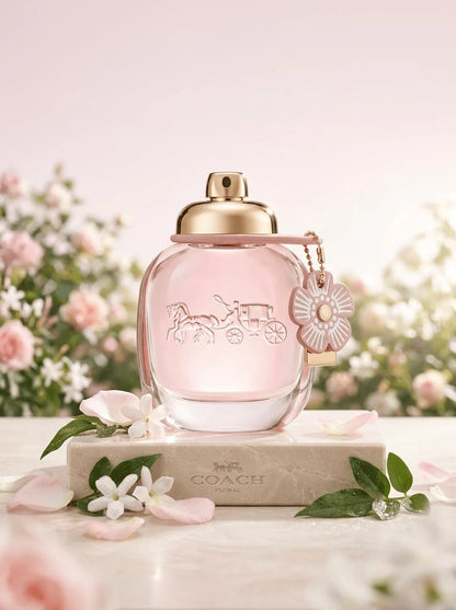 Coach Floral Eau De Parfum Spray For Women EDP Mini 0.15oz/4.5ml,1.7oz/50ml,1oz/30ml,3oz/90ml- Perfume For Long Lasting Suitable For Birthday, Office, Gift, Daily Use