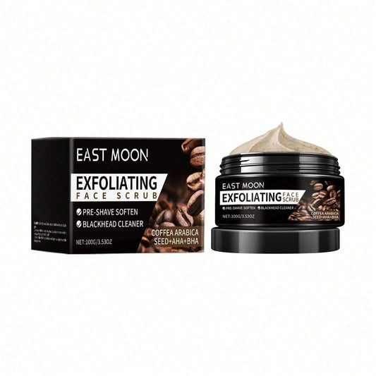 Coffee Facial Scrub, Men's Facial Hair Cleanser Pores Refreshing Comfort Cleansing Cream