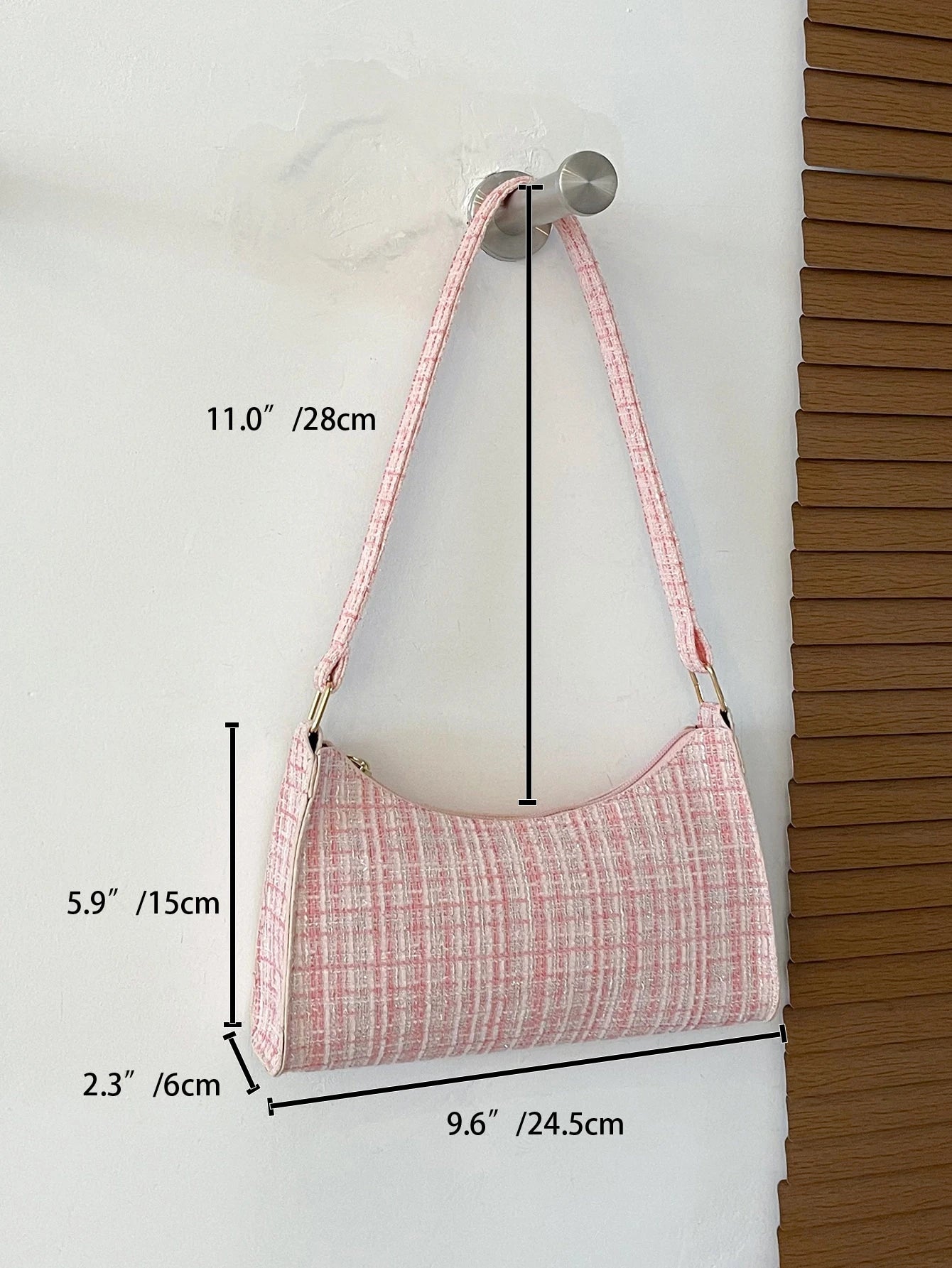 Colorblock Plaid Pattern Bag Handbag,Shoulder Bag Minimalist,Casual Lightweight,Portable For Women, Rookies & White-Collar Workers,For Teacher Gifts,For Girl,For Woman Gift Bag,Work,Business,Commute