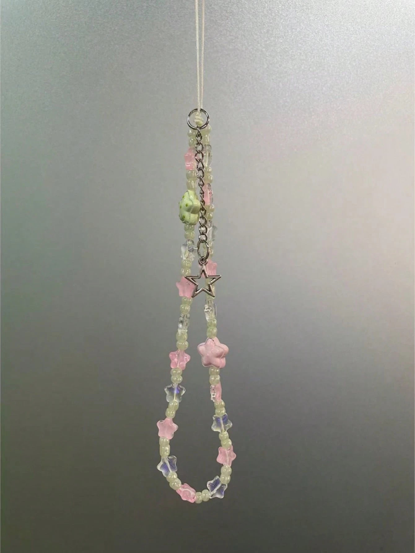 Colorful Star Beaded Phone Chain, Transparent Summer Niche Pendant, Bag Charm, Phone Case Lanyard, Dopamine Charm