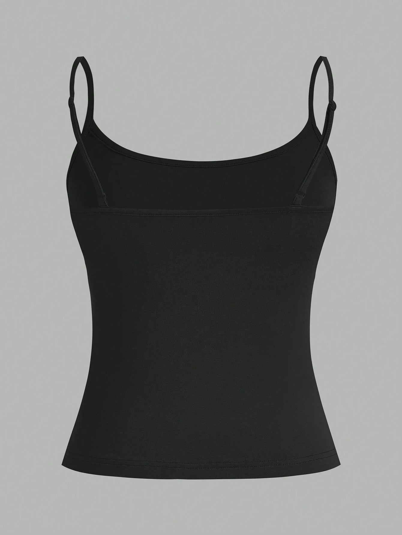 Comfortcana 3pcs Women's Solid Color Casual Versatile Camisole Tank Top, Black And White,Summer,Basics,Everyday Spaghetti Cami Multipack Body Tops
