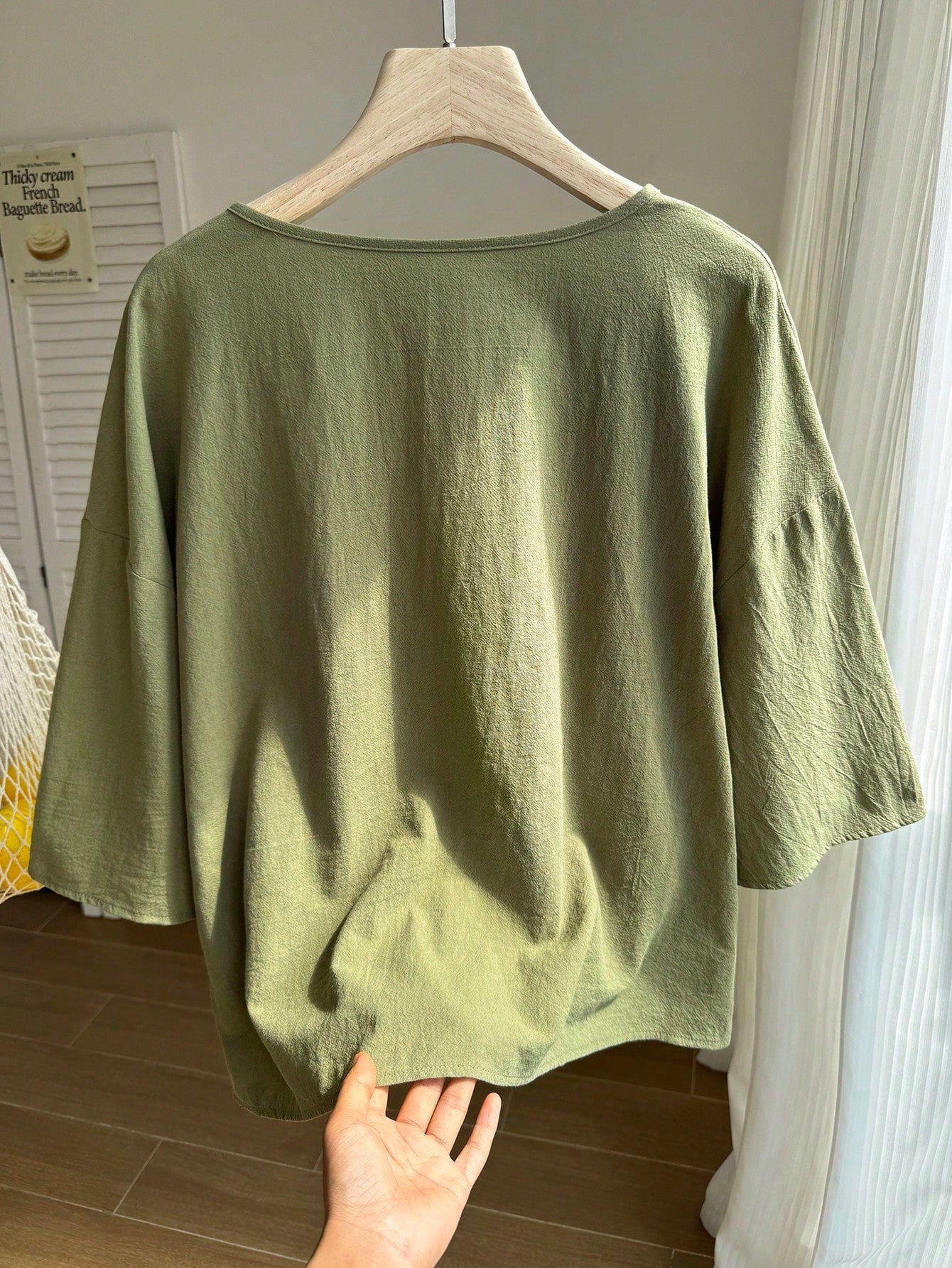 Comfortcana Women's Pattern Print V-Neck Knot Button Plus Size Short Sleeve Shirt Vacation Olive Green Summer Boho Gothic Vacation